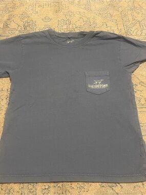 Boy’s Pocket T‑Shirt — Slate Blue